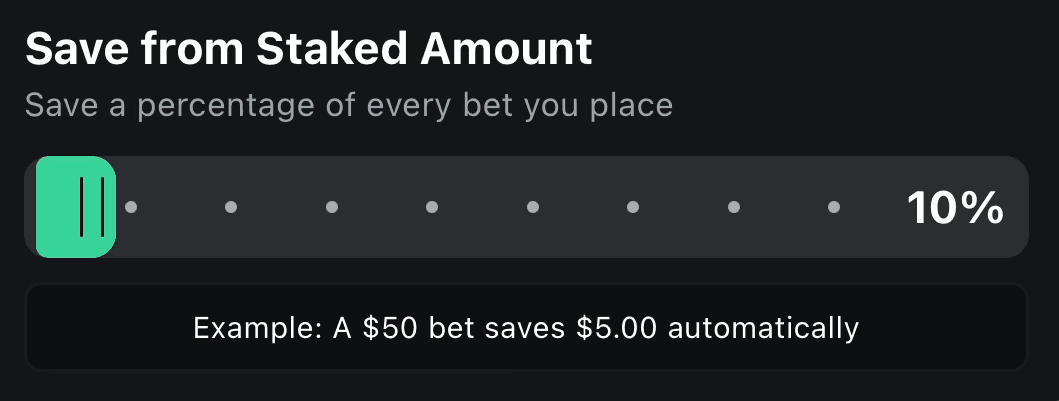 Set your savings rate